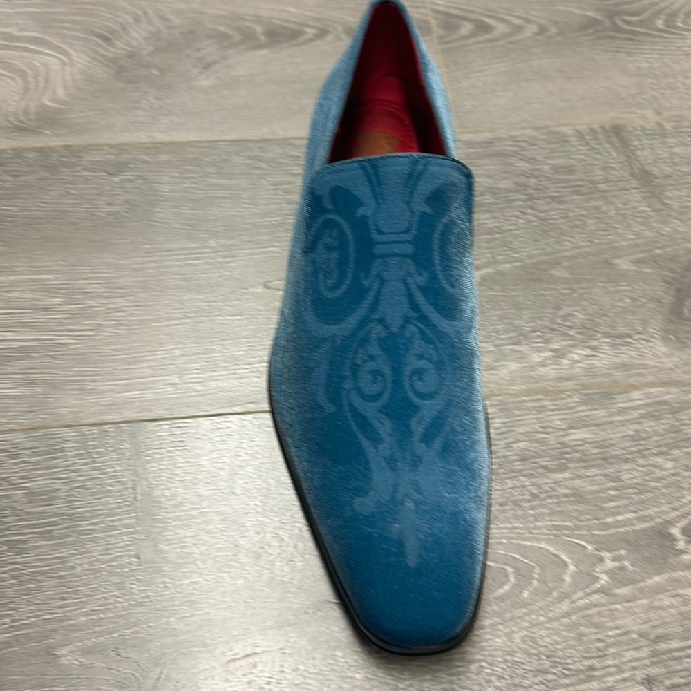 Light Blue Loafers Paisley with red bottoms Big Sizes Only Brand New